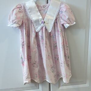 Vintage Floral Pink Kids Dress